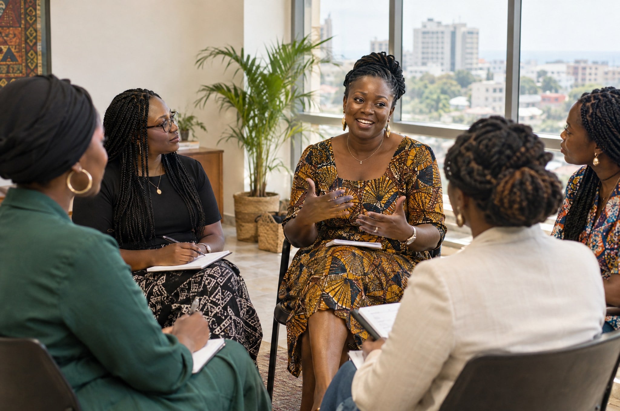 Women at a mentorship workshop